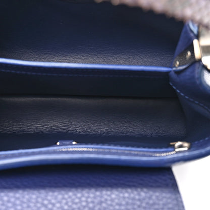 Taurillon Snakeskin Capucines BB Dark Blue