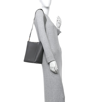 Soft Grained Calfskin Small Sangle Bucket Bag Kohl