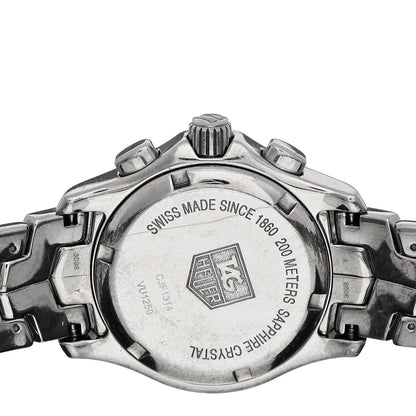 Stainless Steel Diamond Bezel Mother of Pearl 33mm Link Lady Quartz Watch CJF1314