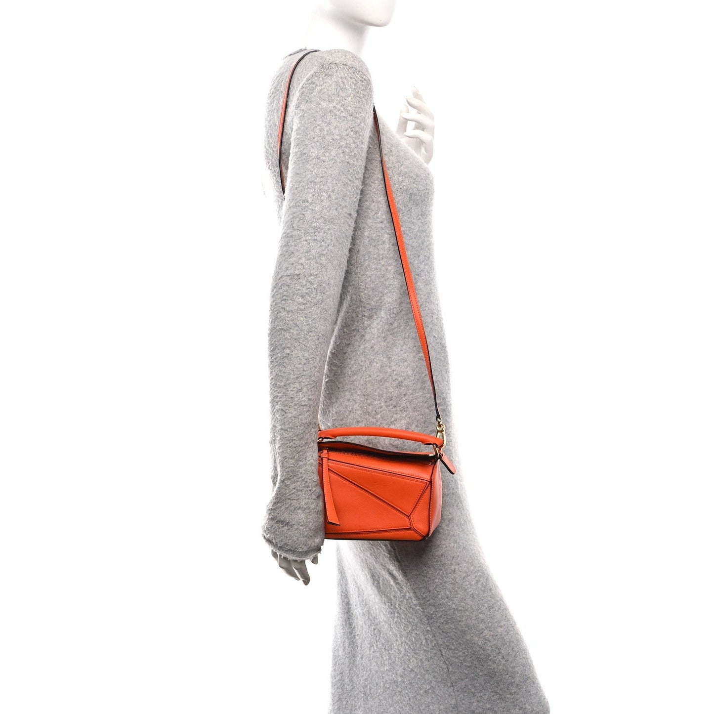 Calfskin Mini Puzzle Bag Orange