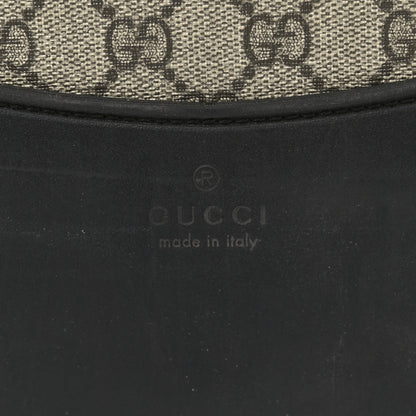 GG Supreme Monogram Four Wheel Suitcase Black