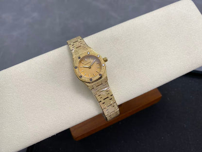 Audemars Piguet Royal Oak Mini Frosted Quartz 23mm Gold Dial