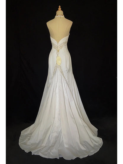 Elegant Prom Dress Halter Pleated Prom Gown Evening Dress Birthday Party Dress Wedding Dress  D2424