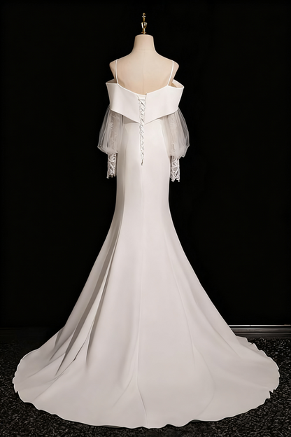 Charming Wedding Dress Off Shoulder Mermaid Wedding Dress D3291