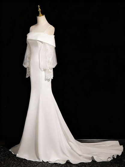 Charming Wedding Dress Off Shoulder Mermaid Wedding Dress D3291