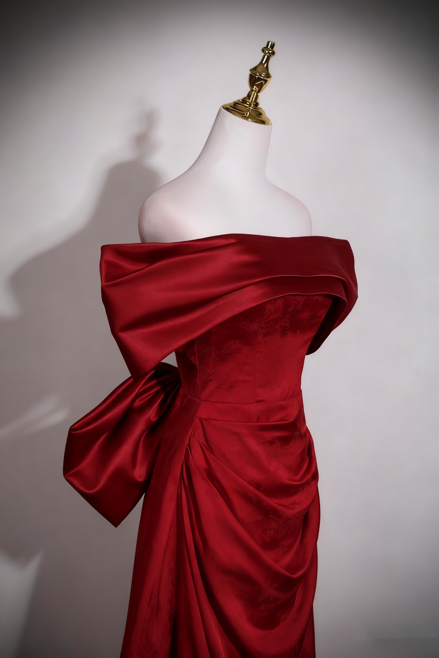 Elegant Prom Dress A Line Wine Red Off Shoulder Birthday Party Outfits Evening Gown   D3321