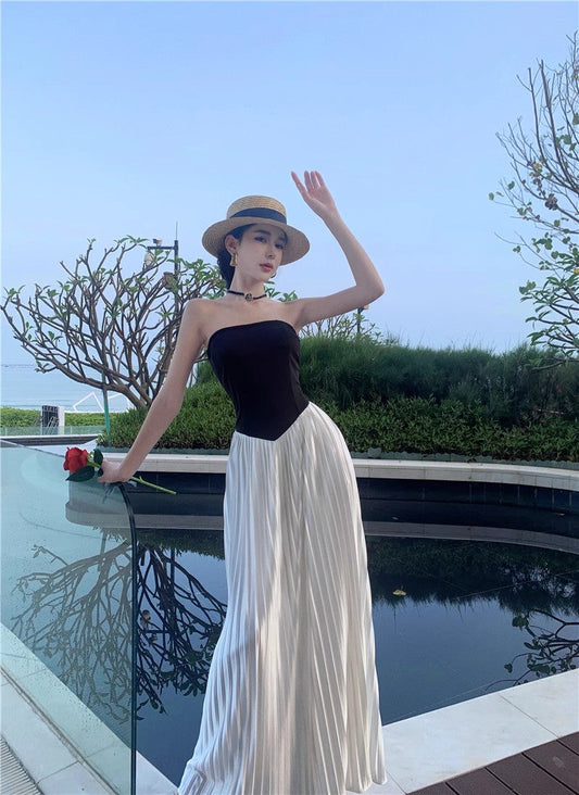 A Line Black Long Stunning Evening Gown Party Prom Dress S7310