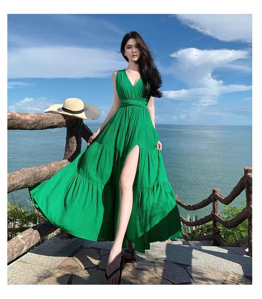 A Line Green Long Stunning Evening Gown Party Prom Dress       S7278