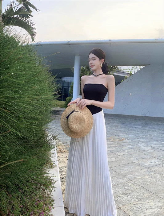 A Line Black Long Stunning Evening Gown Party Prom Dress S7310