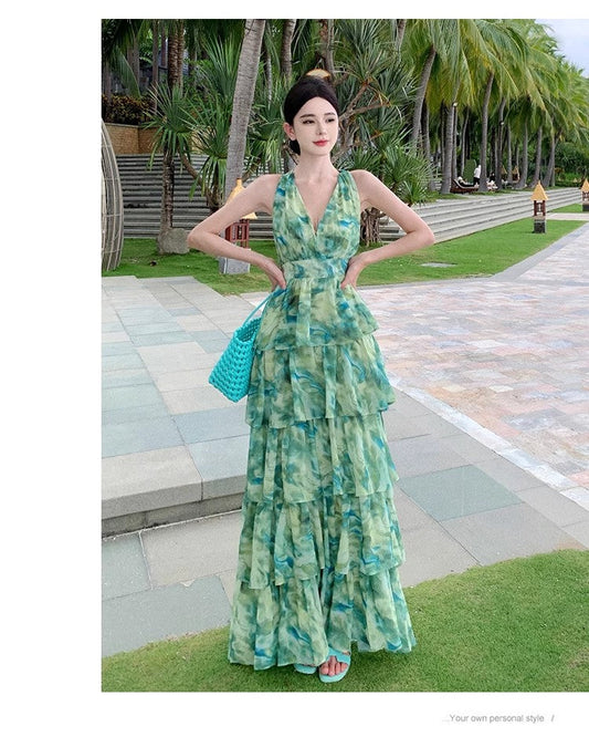 A Line Green Long Stunning Evening Gown Party Prom Dress       S7300