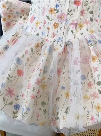 Cute Homecoming Dress Spaghetti Strap Tulle Bowknot Prom Dress Back to School Outfits Party Dress  D6203