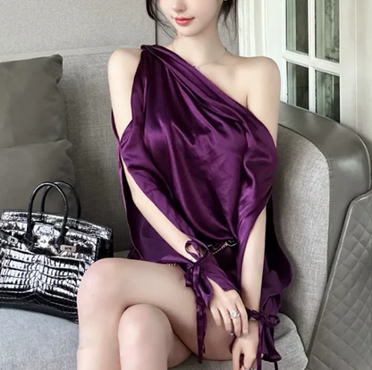 Elegant Homecoming Dress One Shoulder Prom Dress Back to School Outfits Party Dress  D6265