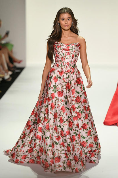 Regal Romantic Fitted Ball Gown Sweetheart Strapless Sleeveless Back Zip Floor-Length Prom Dresses