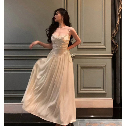Elegant A Line Spaghetti Straps Long Prom Dresses Birthday Outfits Evening Gown