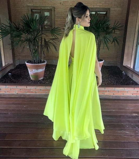 Illusion Green High Neck A-Line Elegant Dubai Arabic Sequins Prom Gowns Party Dress cc794