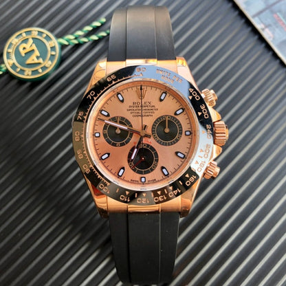 DAYTONA 40MM COPPER DIAL BLACK RUBBER STRAP