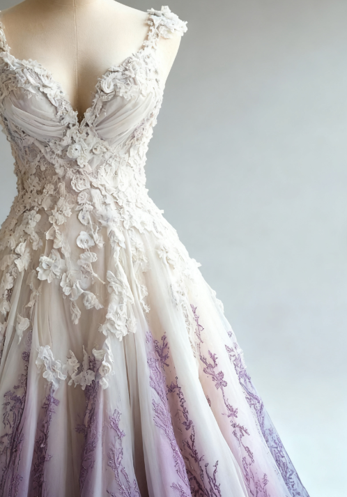 A-Line Straps Tulle Beaded Long Prom Dresses Applique Sweetheart Neck Prom Gowns
