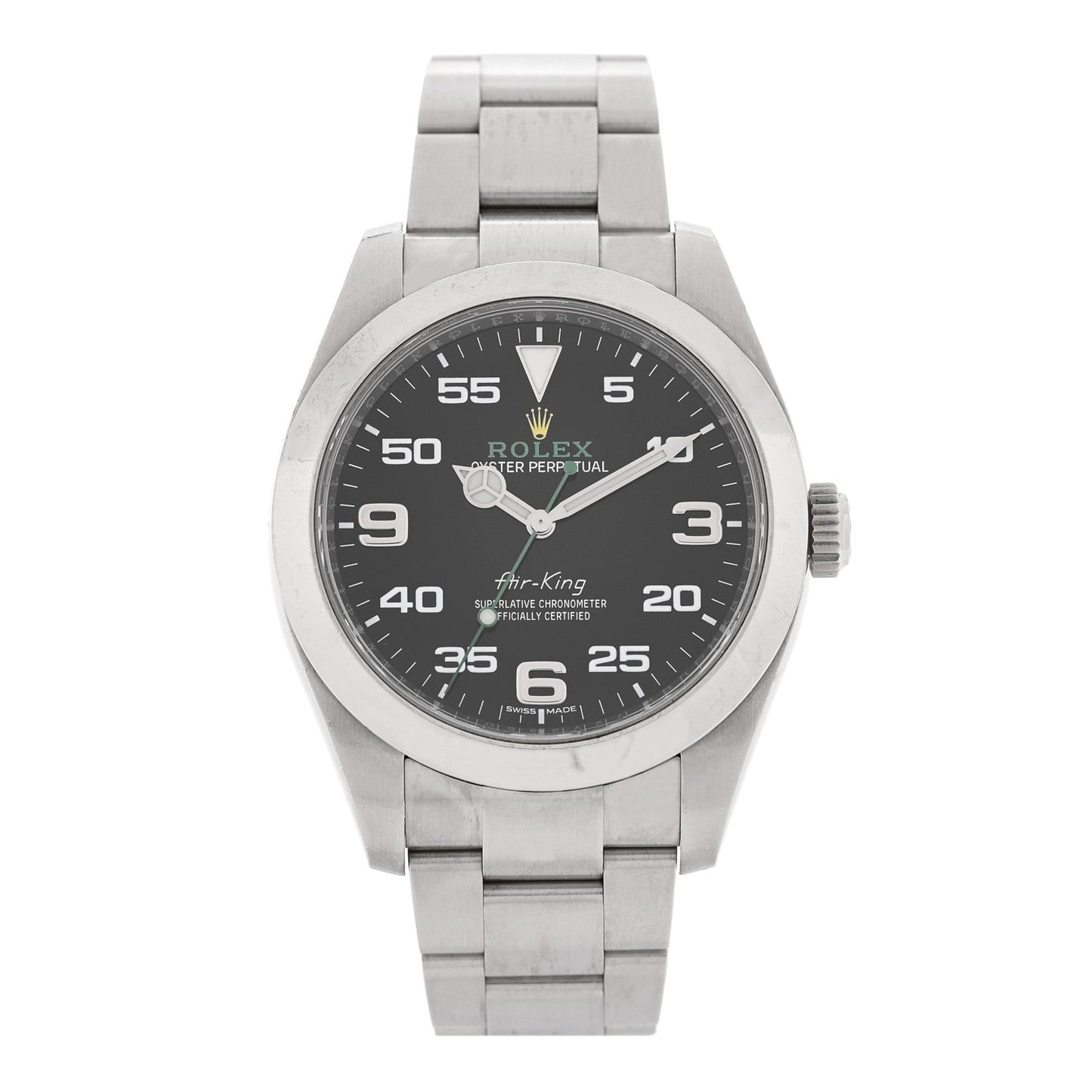 Stainless Steel 40mm Air-King Oyster Perpetual Watch Black 116900