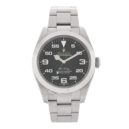 Stainless Steel 40mm Air-King Oyster Perpetual Watch Black 116900
