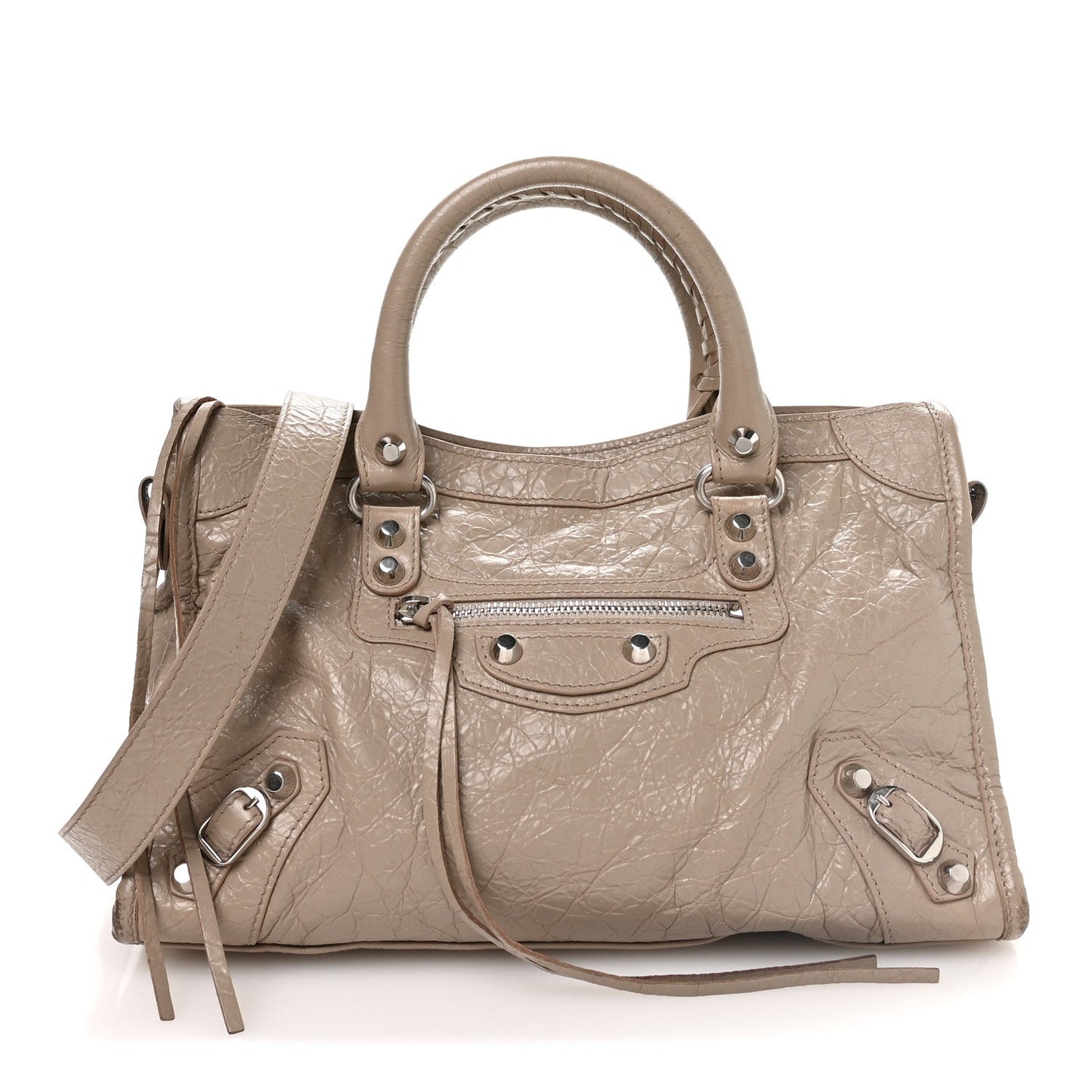 Agneau Arena Storico Silver Hardware Small Le City Beige