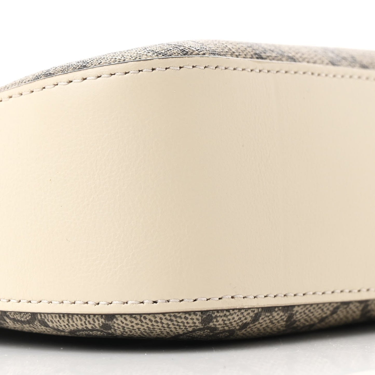 GG Supreme Monogram Moon Calfskin Medium Padlock Shoulder Bag Beige Ebony Mystic White