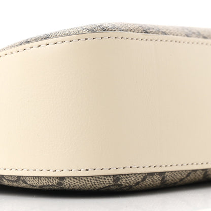 GG Supreme Monogram Moon Calfskin Medium Padlock Shoulder Bag Beige Ebony Mystic White