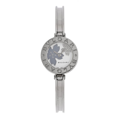 Stainless Steel Diamond Blue Mother of Pearl 22mm B.Zero1 Floral Quartz Watch