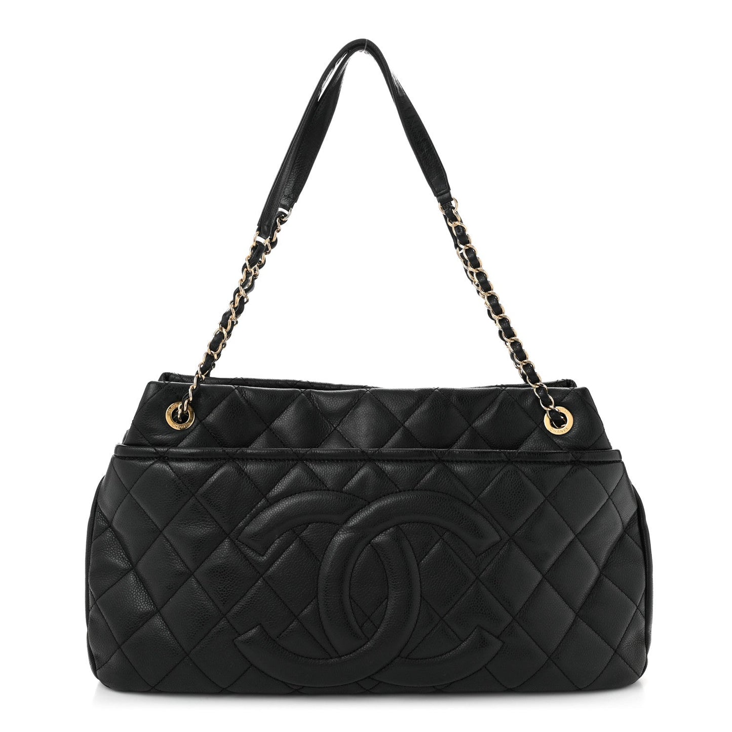 Caviar Quilted Timeless CC Soft Tote Black