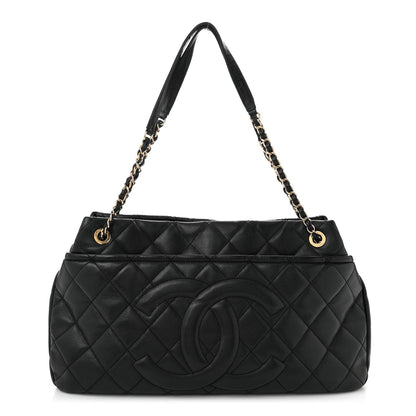 Caviar Quilted Timeless CC Soft Tote Black