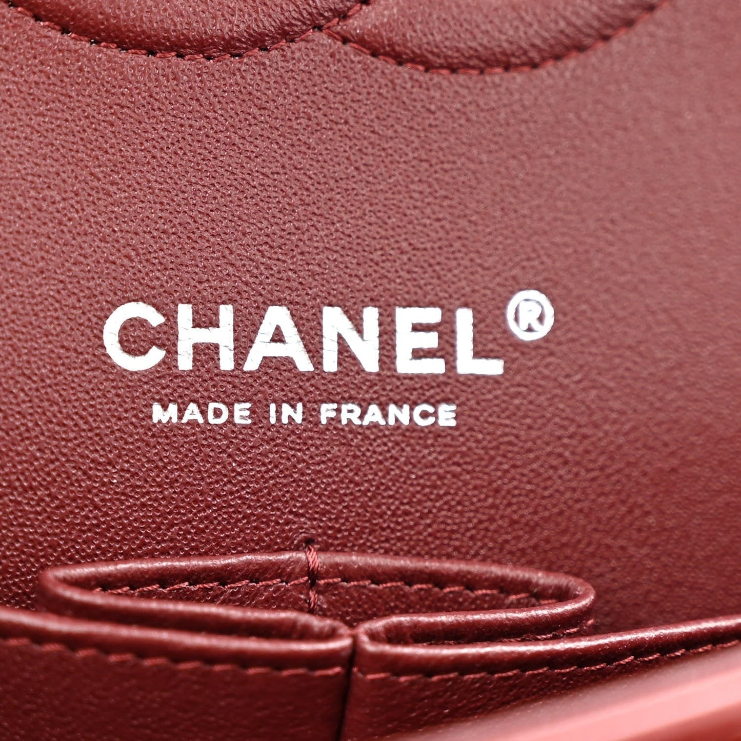 Lambskin Quilted Medium Double Flap Burgundy