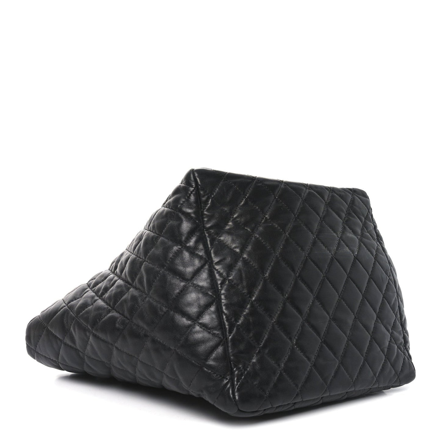 Lambskin Quilted Week End on Mars Tote Black