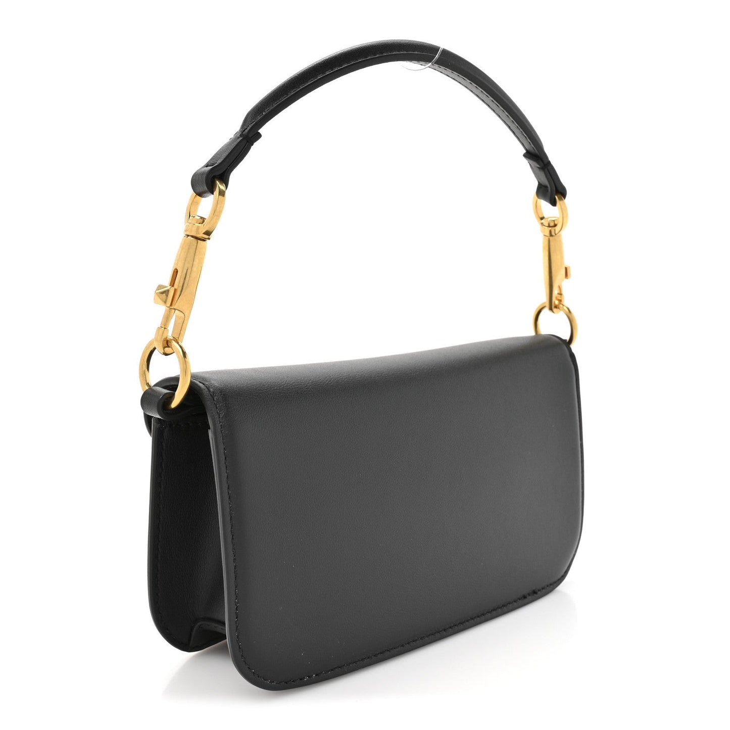 Calfskin Vlogo Small Loco Shoulder Bag Black