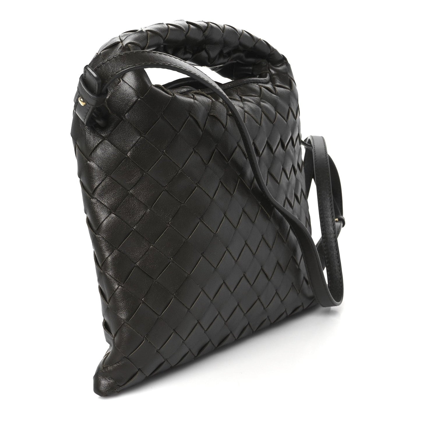 Calfskin Intrecciato Mini Hop Kaki