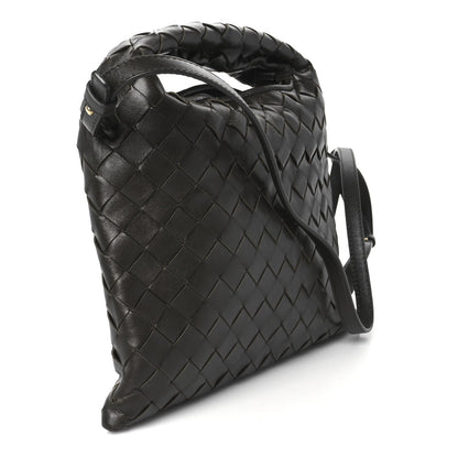 Calfskin Intrecciato Mini Hop Kaki