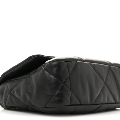 Lambskin Quilted Medium Chanel 19 Flap Black