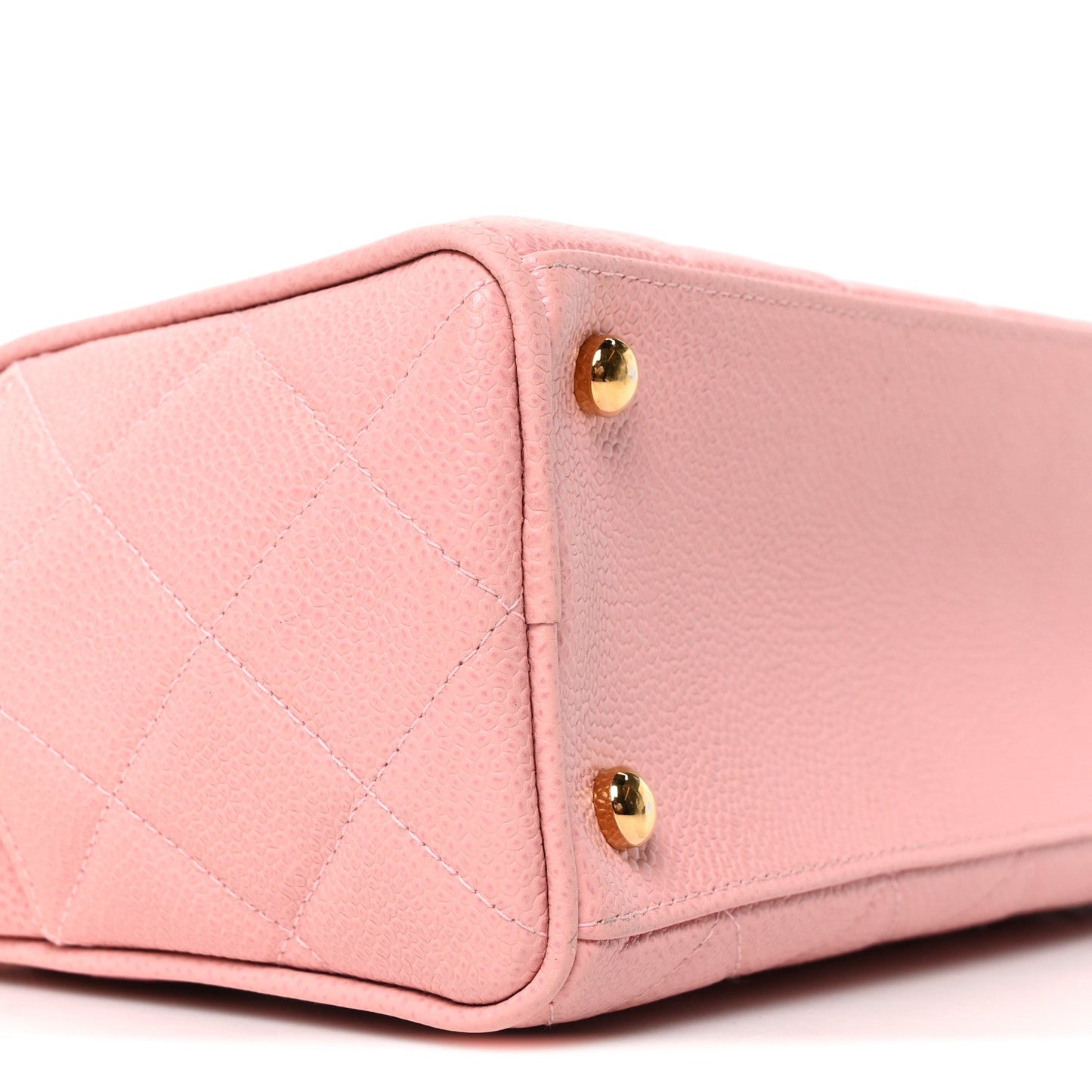 Caviar Quilted Small Bowler Pink