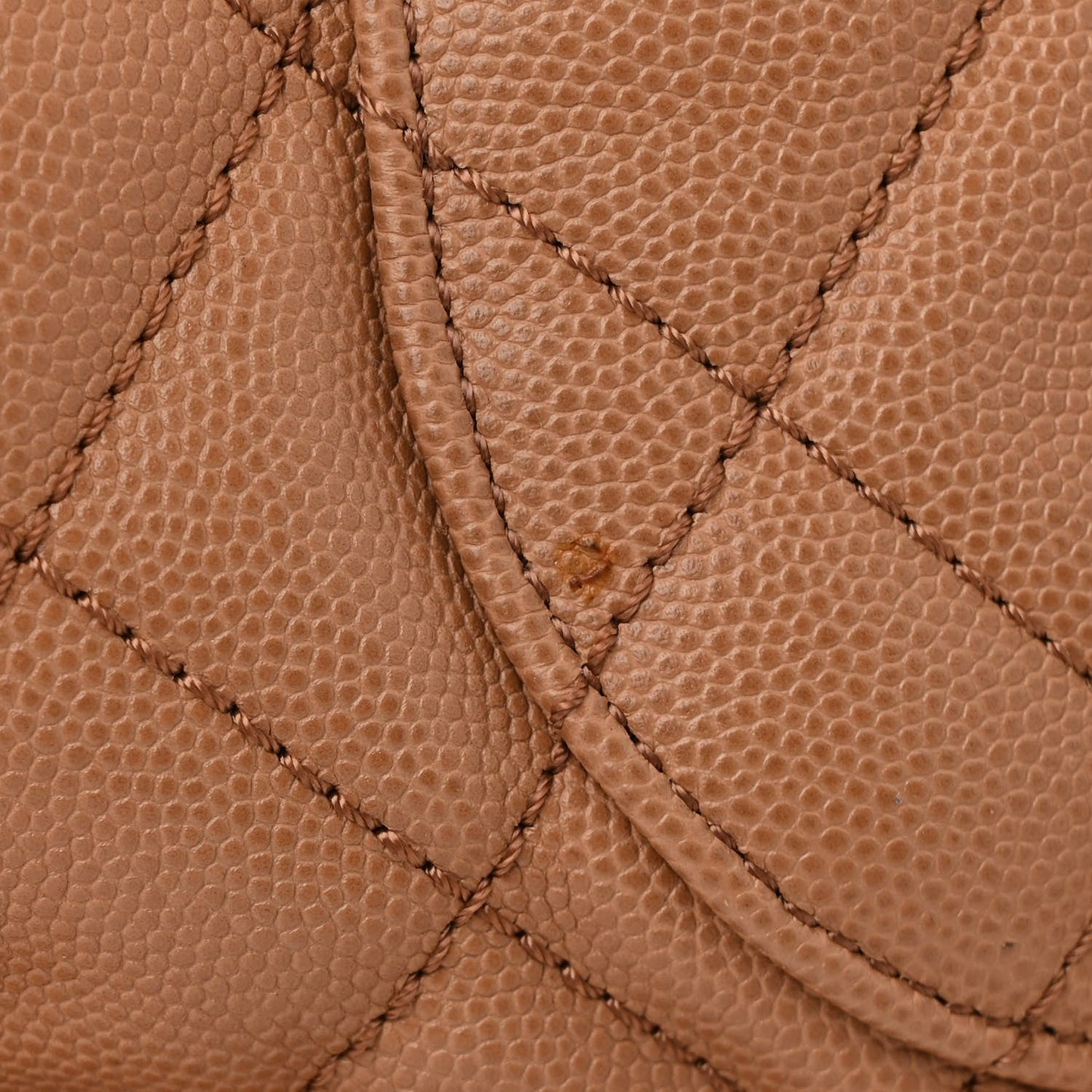 Caviar Quilted Large Coco Handle Shopping Tote Beige