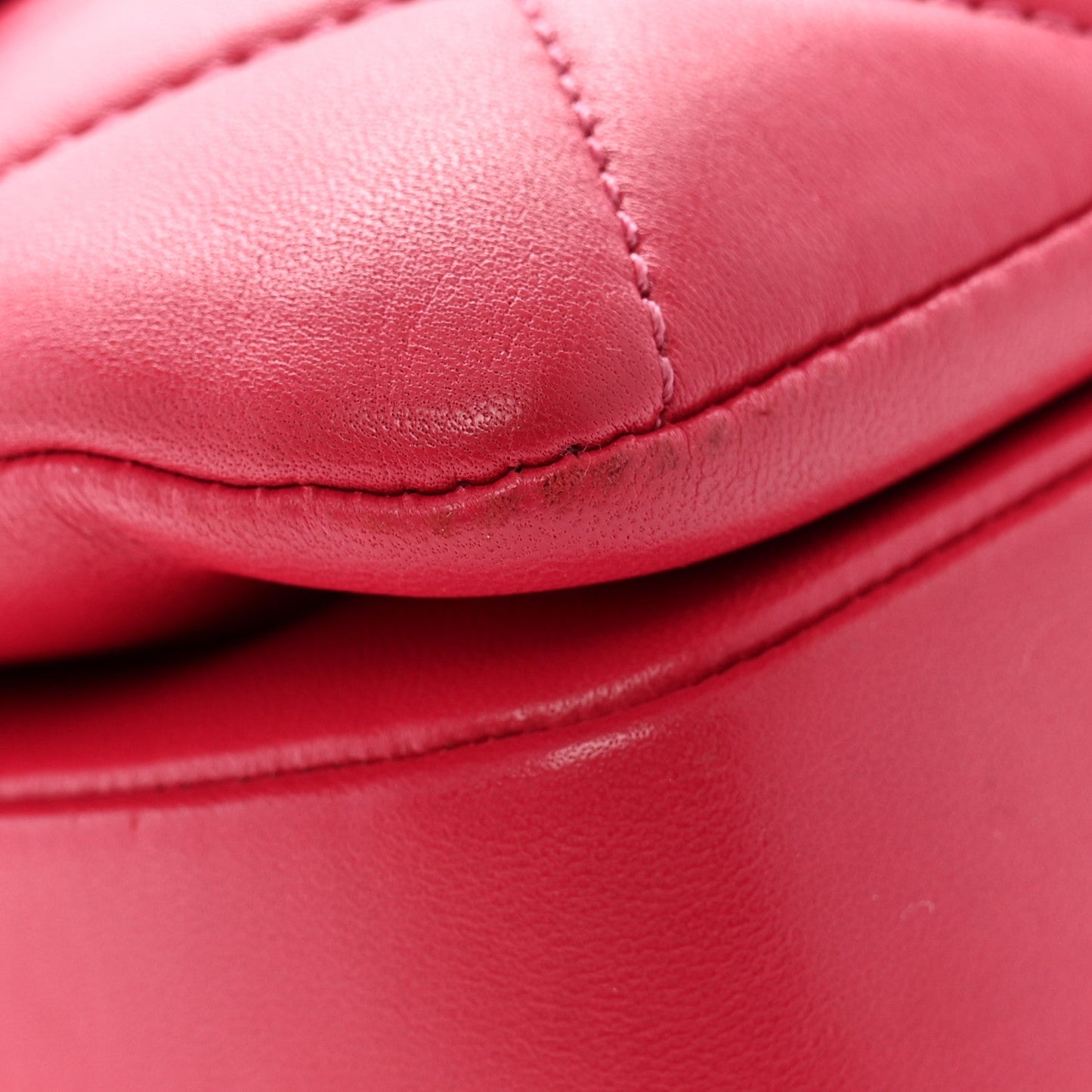 Lambskin Quilted Small Trendy CC Flap Dual Handle Bag Dark Pink