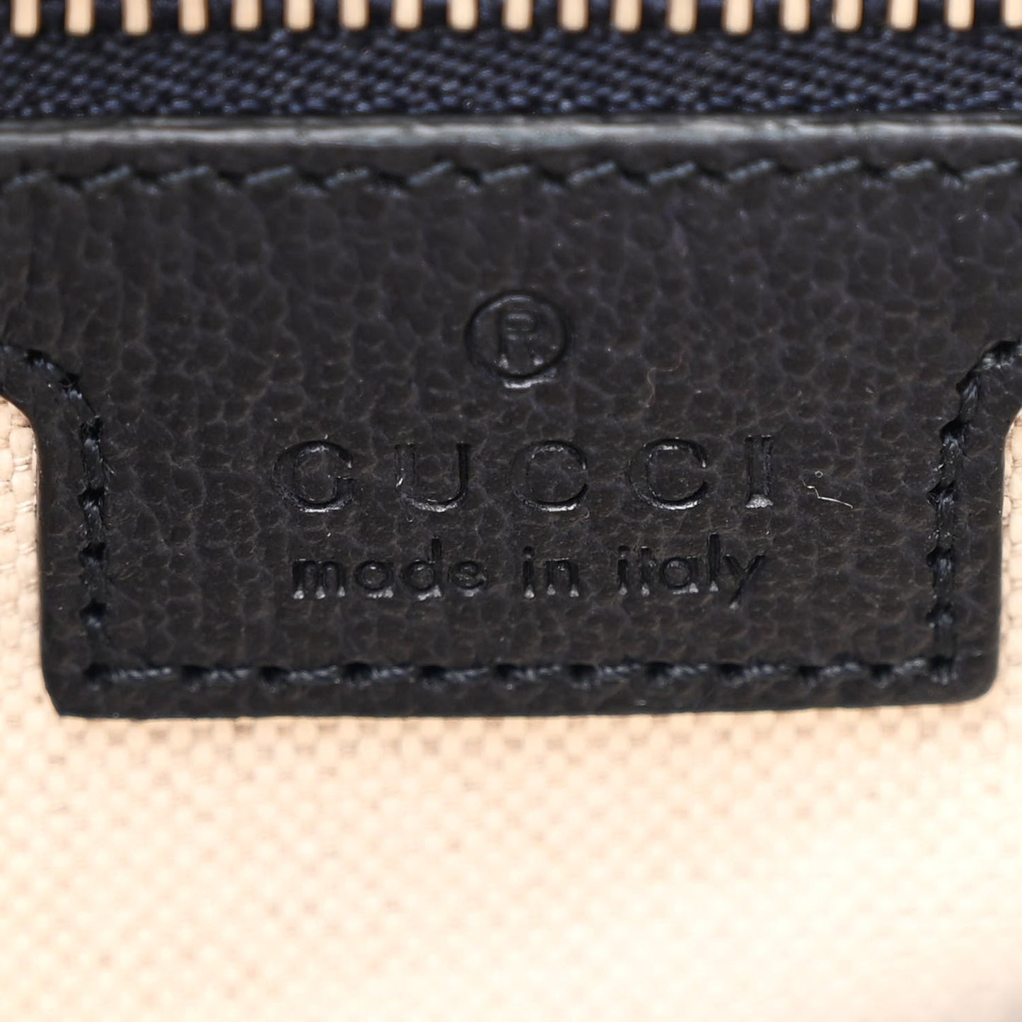 GG Supreme Monogram Textured Dollar Calfskin Web Ophidia Wristlet Shoulder Bag Black Blue