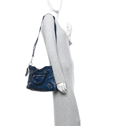 Agneau Giant 12 Silver Hardware Town Bleu Mineral