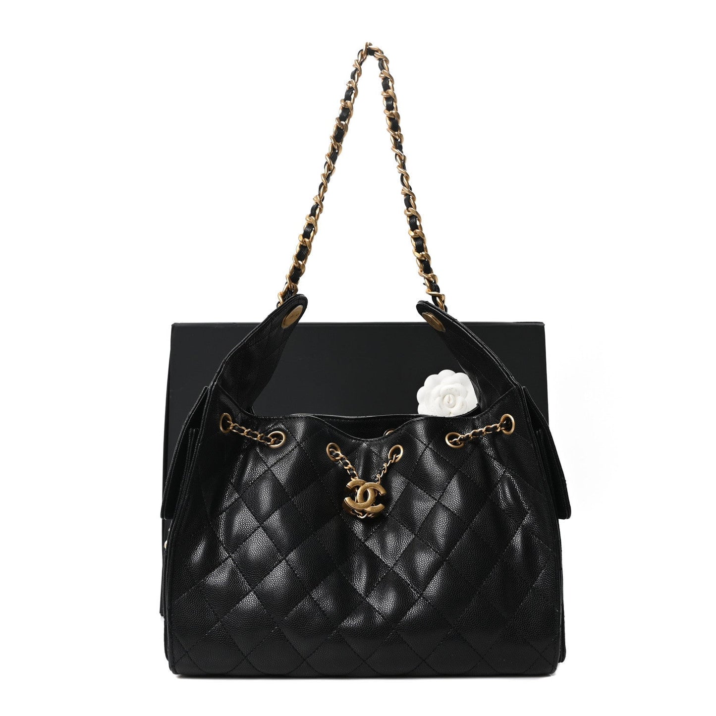 Caviar Quilted Small Chanel 25 Handbag Black