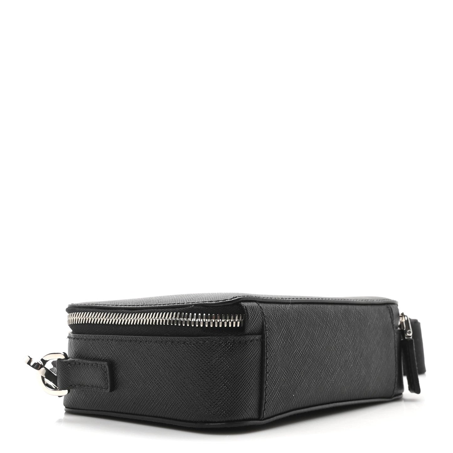 Saffiano Travel Small Brique Crossbody Bag Black