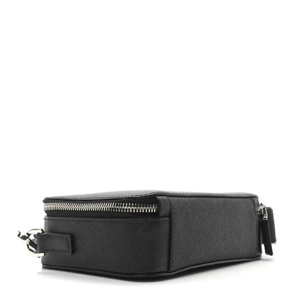 Saffiano Travel Small Brique Crossbody Bag Black