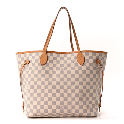 Damier Azur Neo Neverfull MM Rose Ballerine