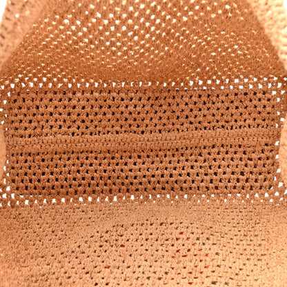 Raffia Calfskin Saint Tropez OnTheGo MM Natural Orange