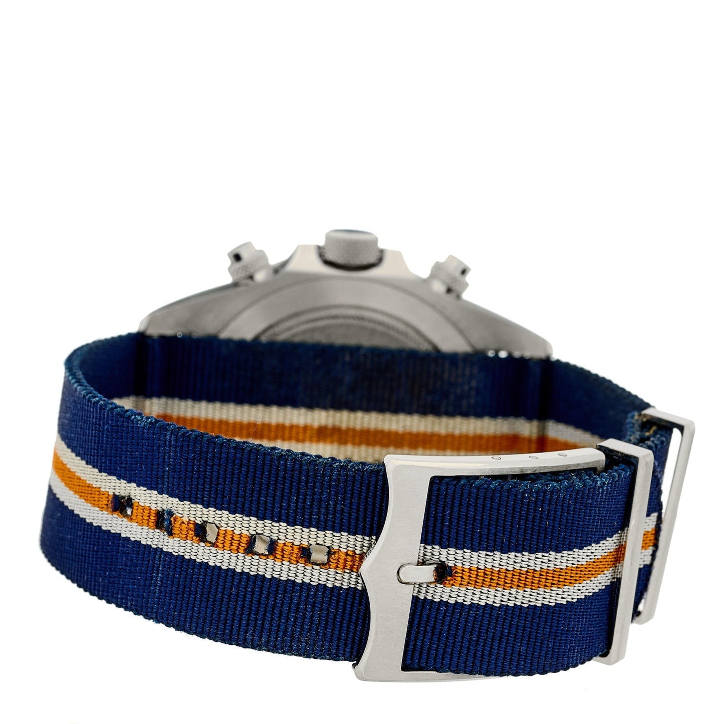Stainless Steel Fabric 42mm Heritage Chrono Automatic Watch Blue 70330B
