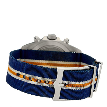 Stainless Steel Fabric 42mm Heritage Chrono Automatic Watch Blue 70330B