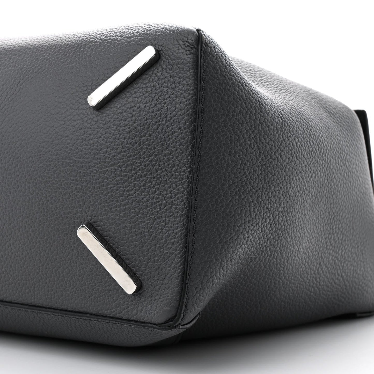 Calfskin Large Puzzle Edge Bag Dark Grey