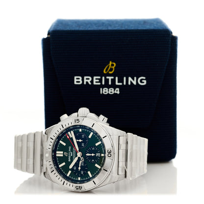 Stainless Steel 42mm Bentley Edition Chronomat Automatic Watch Green AB0134
