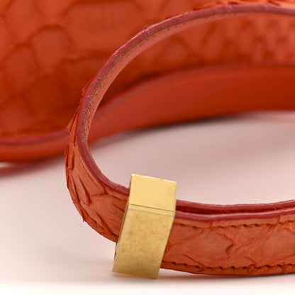 Snakeskin Classic Box Flap Orange